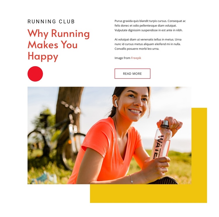 Running makes your happy Joomla Template