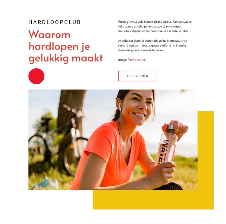 Hardlopen maakt gelukkig HTML-sjabloon