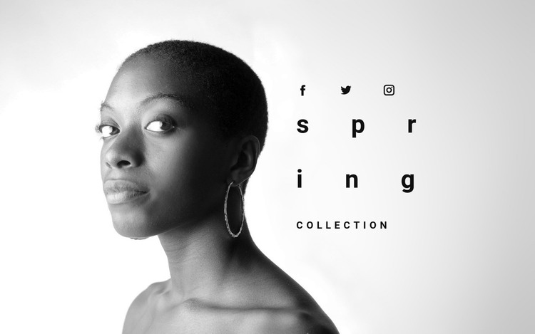 Spring jewelry collection Web Design