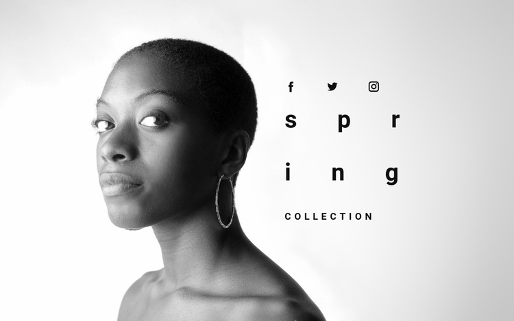 Spring jewelry collection Landing Page