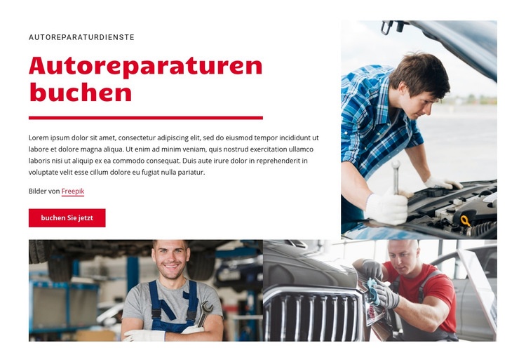 Autoreparaturzentrum HTML Website Builder