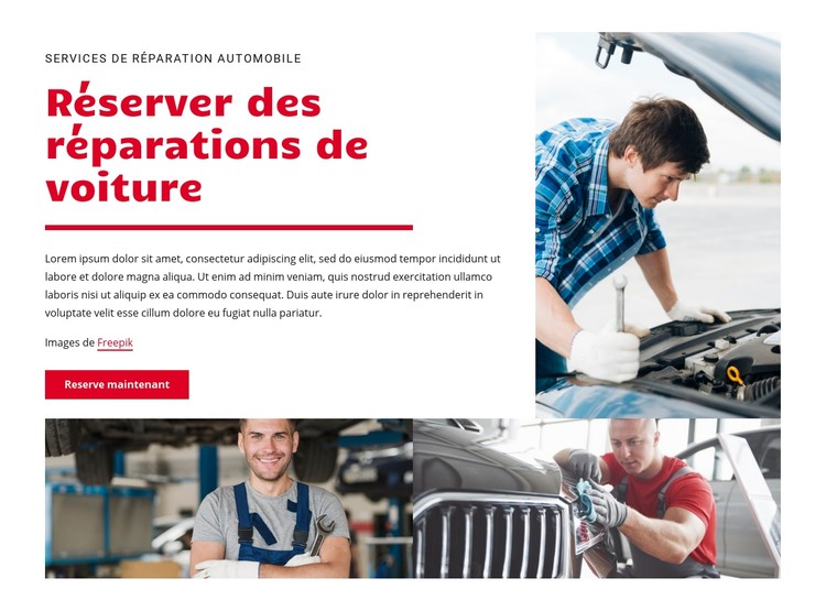 Centre de réparation automobile Modèle CSS