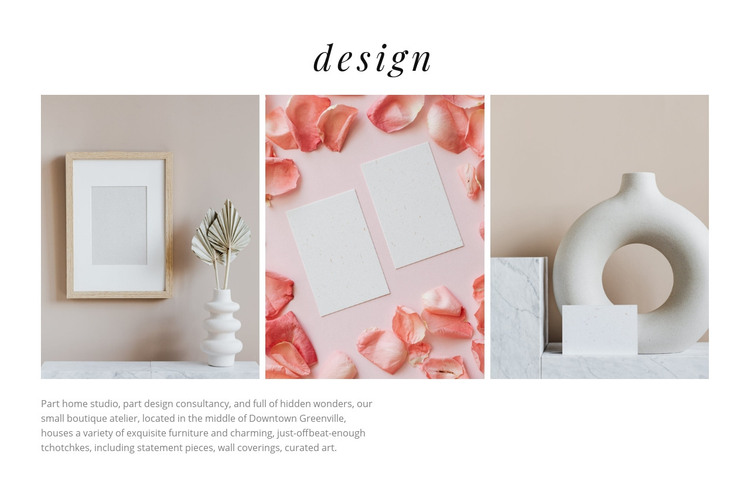 Beautiful vases Homepage Design