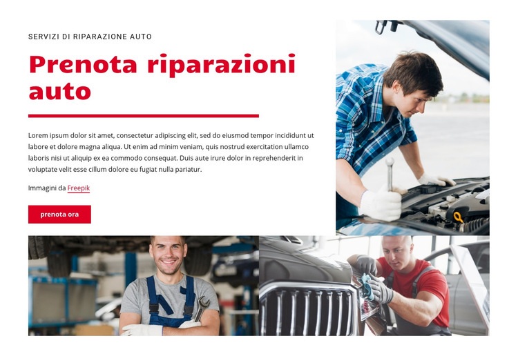 Centro di riparazione auto Costruttore di siti web HTML