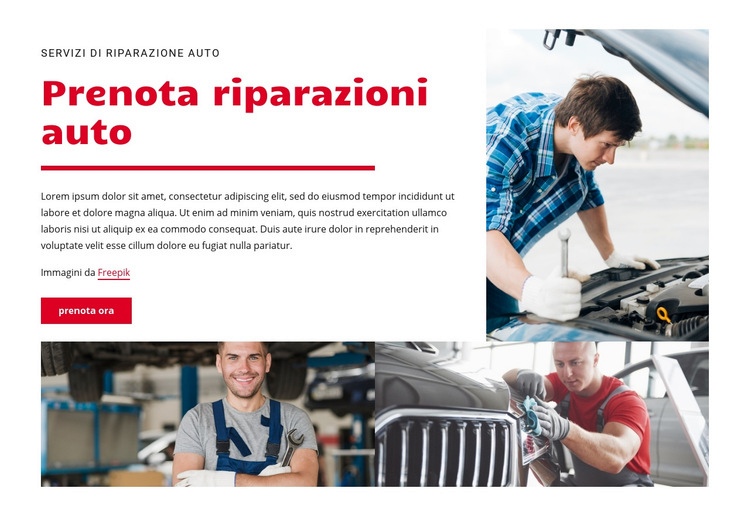 Centro di riparazione auto Modello HTML5