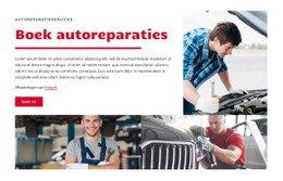 Pagina-HTML Voor Auto Reparatie Centrum