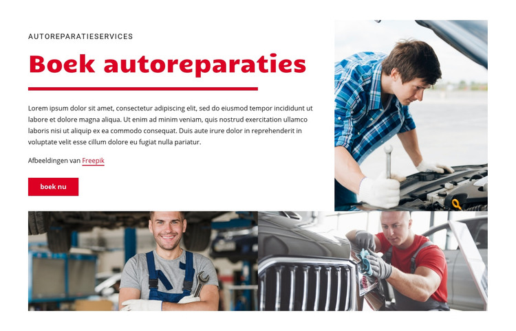 Auto reparatie centrum HTML-sjabloon