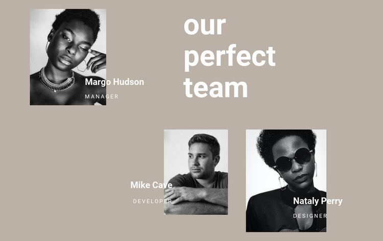 Team of hairdressers Web Page Design