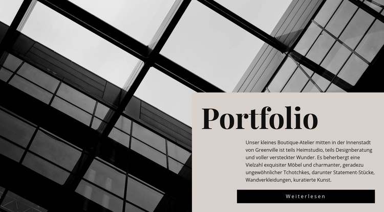 Unser Portfolio Website Builder-Vorlagen