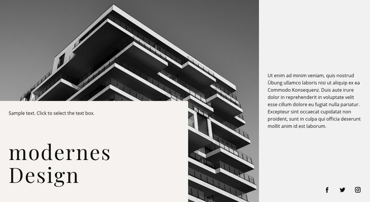 Modernes Gebäude Website-Modell
