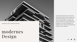 Benutzerdefinierte Schriftarten, Farben Und Grafiken Für Modernes Gebäude
