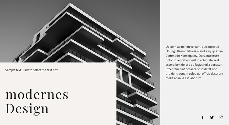 Modernes Gebäude Website-Vorlage
