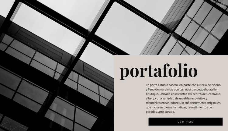 Nuestro portafolio Maqueta de sitio web