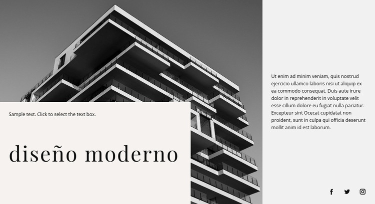 Edificio moderno Maqueta de sitio web