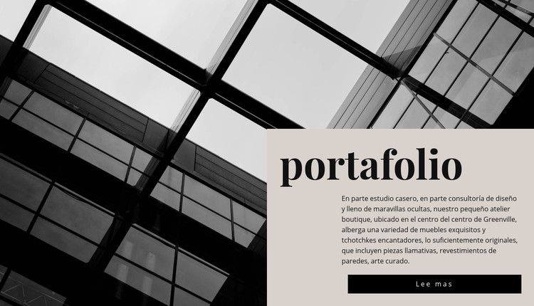 Nuestro portafolio Plantilla CSS