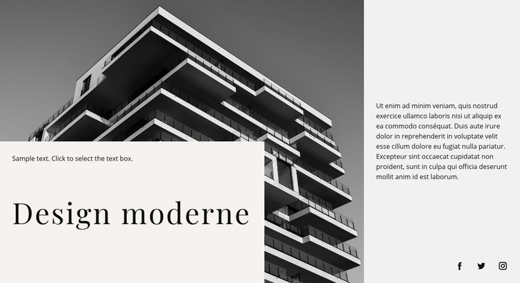 Bâtiment moderne Maquette de site Web