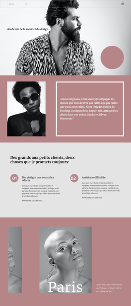 Studio De Mode : Modèle De Site Web Simple