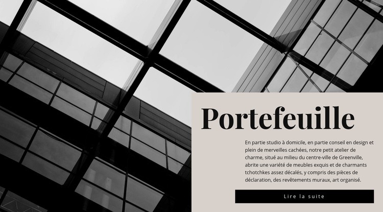 Notre portfolio Page de destination