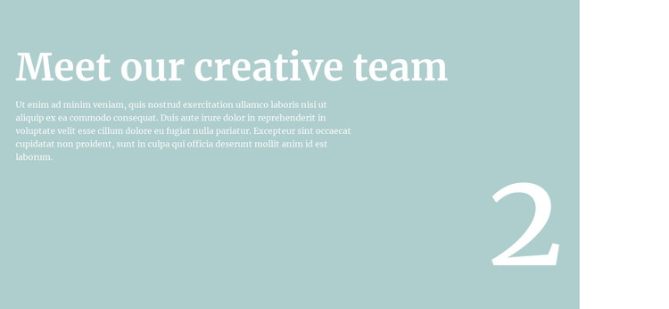 We will tell you about the team Homepage Design
