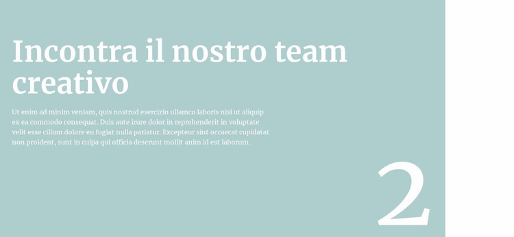 Ti parleremo della squadra Modelli di Website Builder