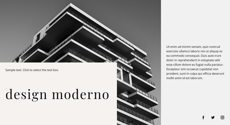 Costruzione moderna Modello HTML