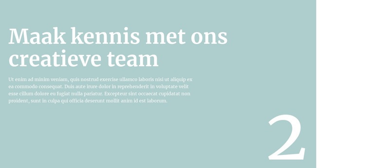 We zullen je vertellen over het team HTML-sjabloon