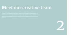 We Will Tell You About The Team - Ready To Use One Page Template