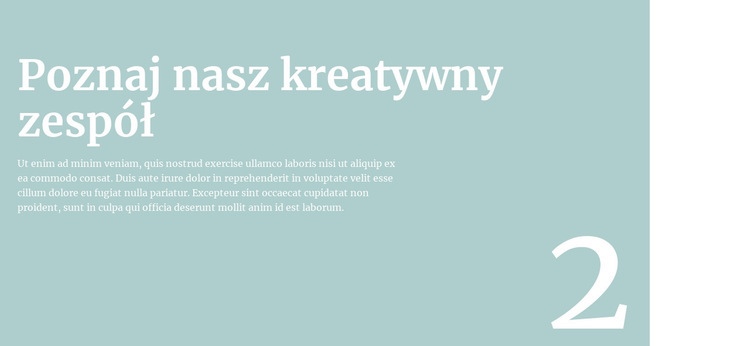 Opowiemy Ci o zespole Szablon HTML