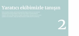 Size Takımdan Bahsedeceğiz - Duyarlı Web Sitesi Şablonları