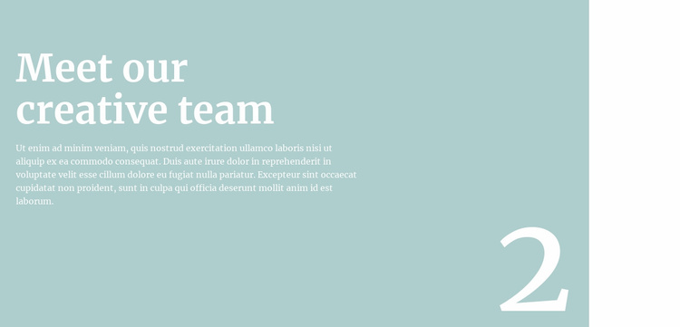 We will tell you about the team Wix Template Alternative