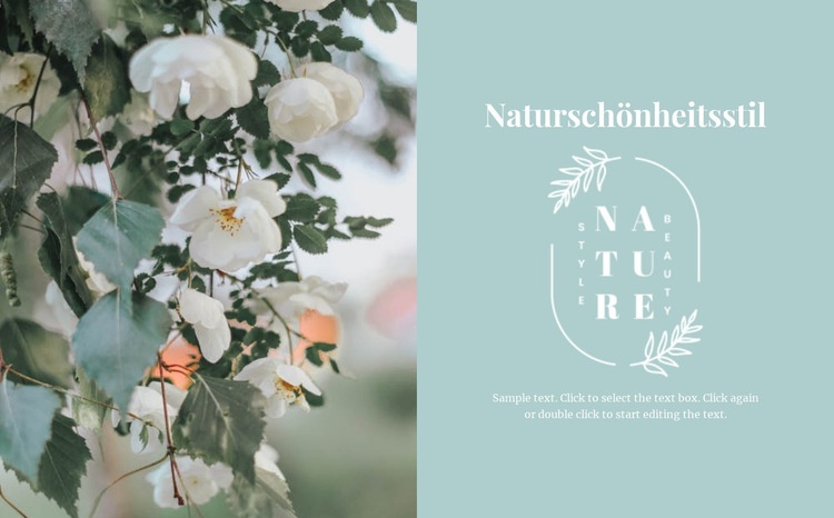 Natur schöner Stil Website design