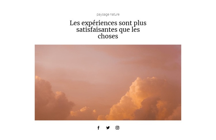 Photographe nature Conception de site Web