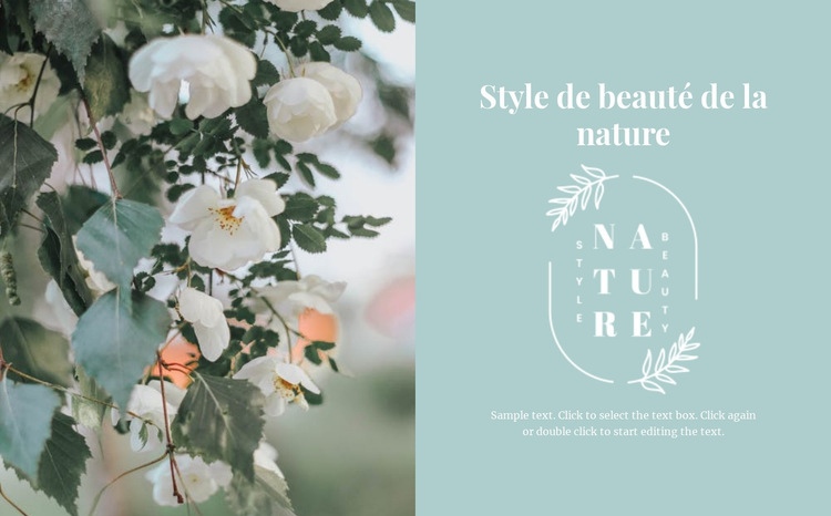 Nature beau style Conception de site Web