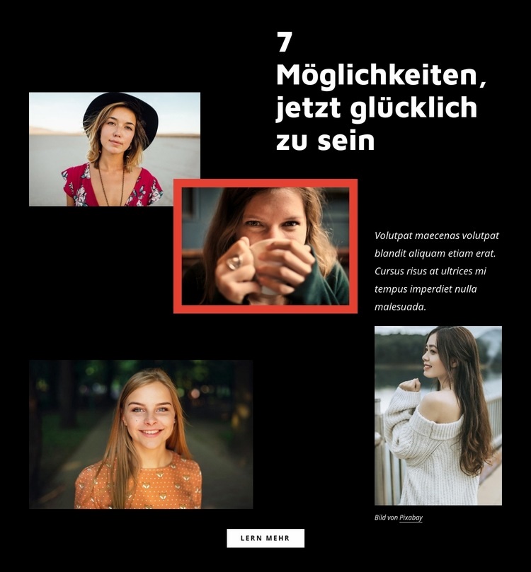 Achte auf den gegenwärtigen Moment Website design