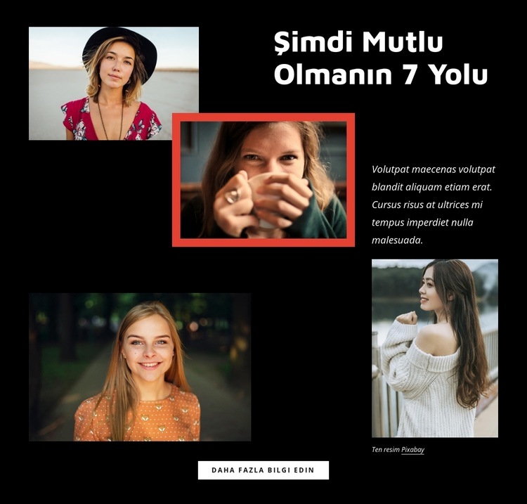 Şimdiki anın farkında olun Web Sitesi Mockup'ı