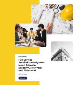 Seitenlayout Für Full-Service-Architekturunternehmen