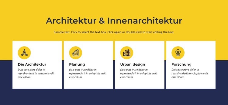 Architektur und Interieur Website Builder-Vorlagen