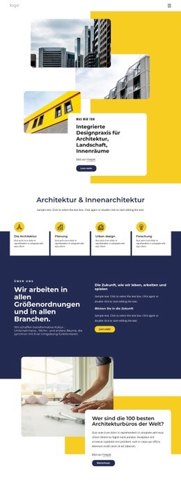 Erstklassige Architekten - Ultimatives Website-Design