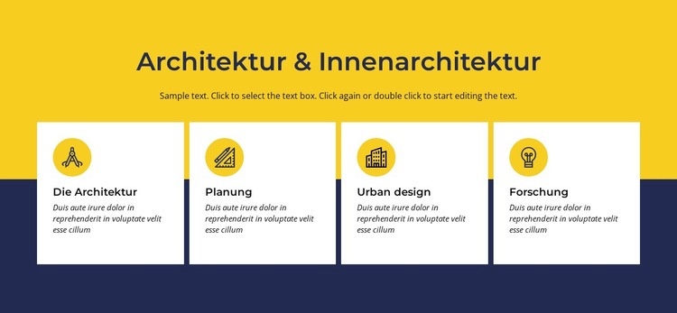 Architektur und Interieur Website-Modell