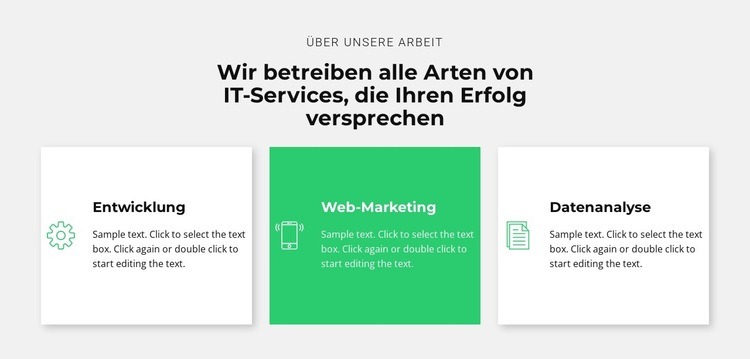 Erfolgreiches IT-Unternehmen Website-Modell