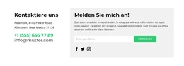 Website-Layout Für Text Und Feedback-Formular