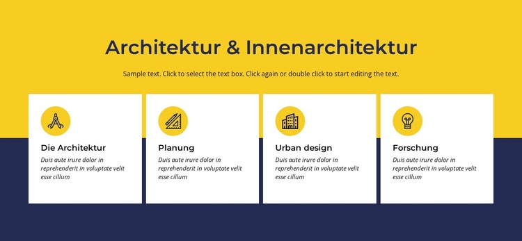 Architektur und Interieur Website-Vorlage