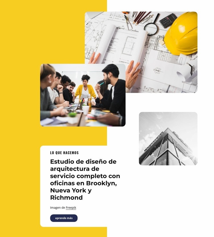 Empresa de arquitectura de servicio completo Creador de sitios web HTML