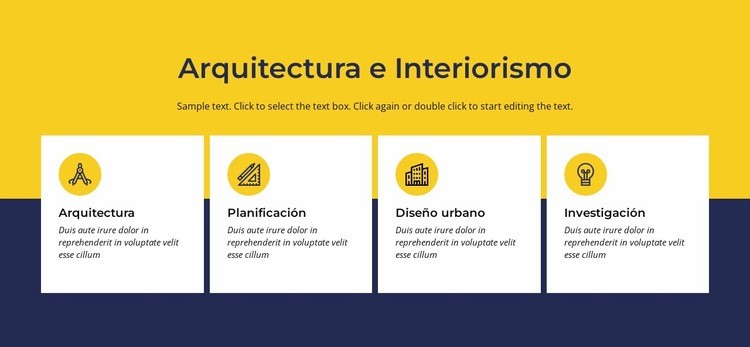 arquitectura e interiorismo Plantillas de creación de sitios web