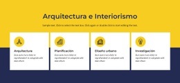 Arquitectura E Interiorismo: Plantilla De Una Página Multipropósito