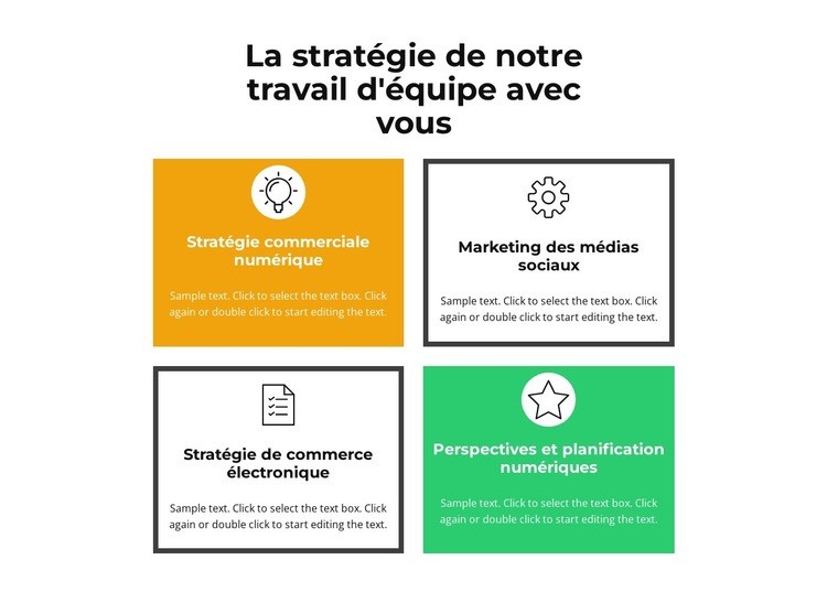 Notre travail d'équipe Conception de site Web