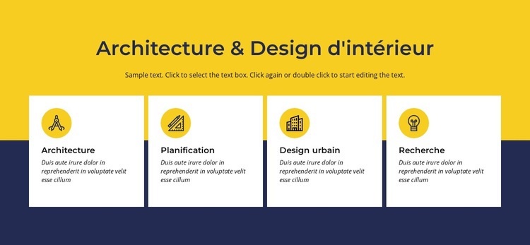 Architecture et intérieur Maquette de site Web