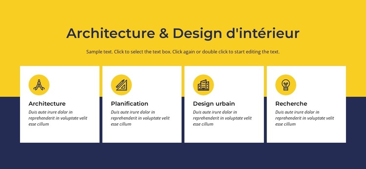 Architecture et intérieur Modèle CSS