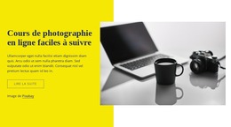 Cours De Photographie En Ligne : Modèle De Site Web Simple