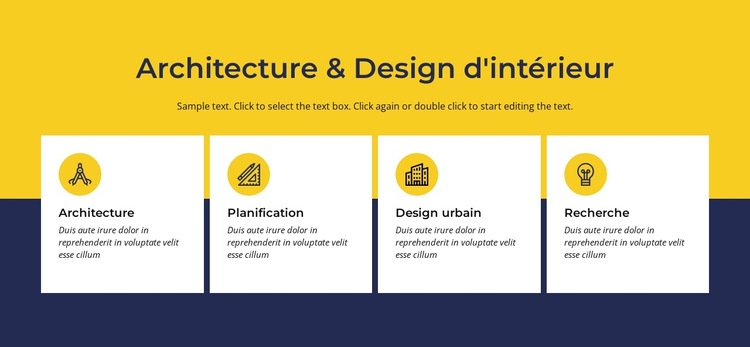 Architecture et intérieur Modèle de site Web